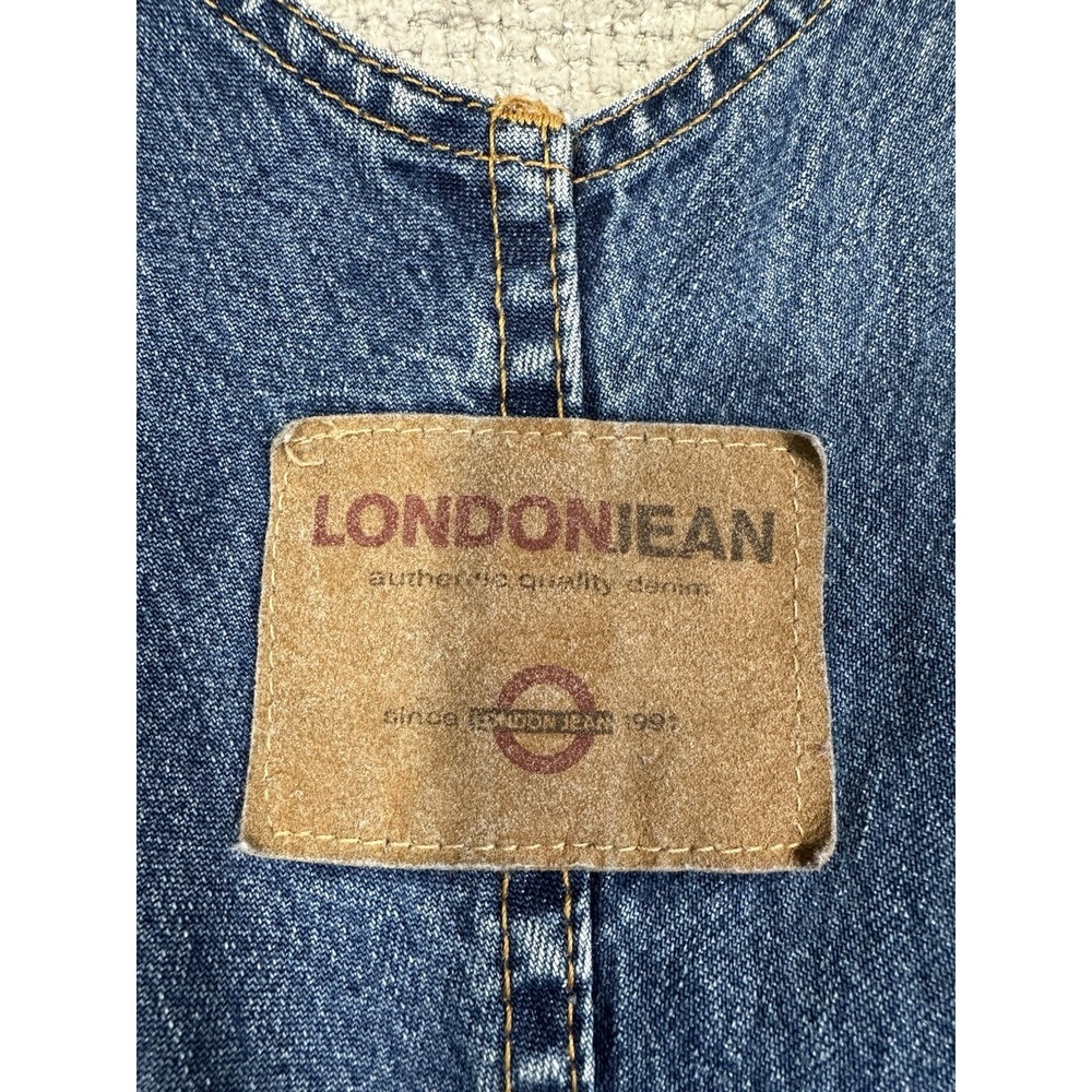 London Jean Overalls Womens Small Blue Denim Bibs Made USA Vintage Cotton - Picture 5 of 12